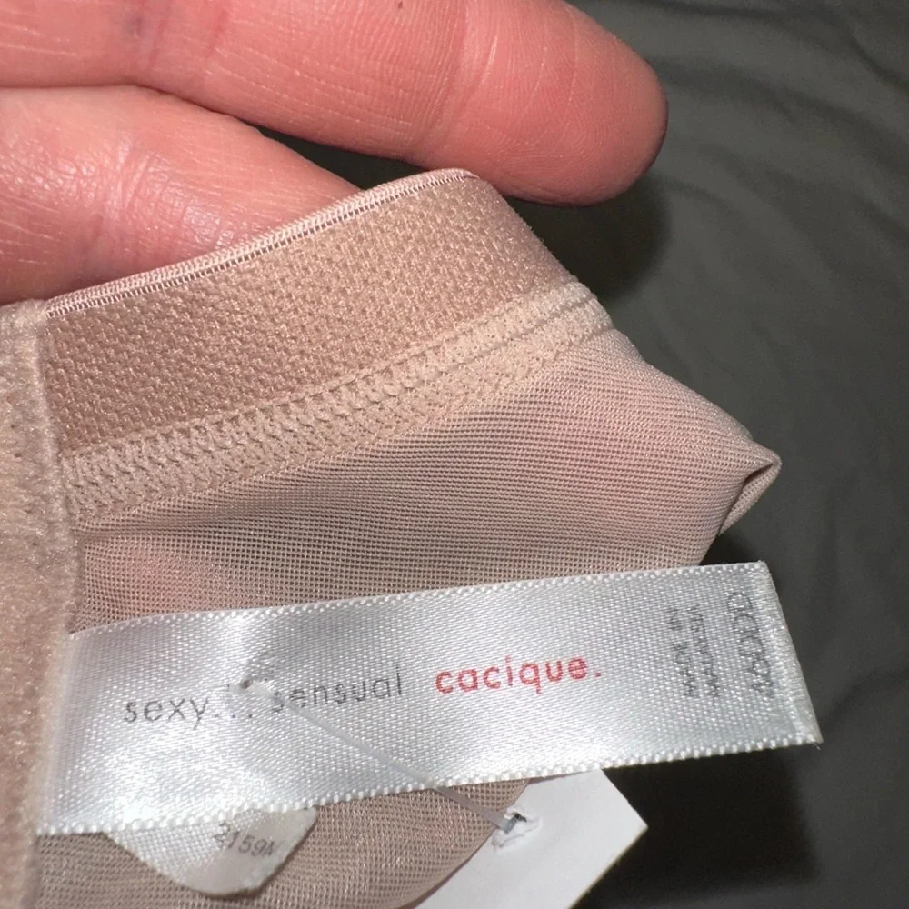 Cacique Sheer Underwire Bra - Tan - Picture 5 of 6